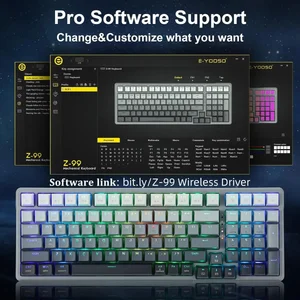 E-YOOSO Z-99 TRI MODE RGB Mechanical Keyboard Gradient Gray