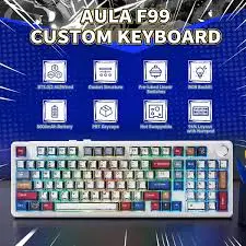 AULA F99 Pro Comics Star Vector Switch Tri-Mode Mechanical Gaming Keyboard - Wireless Hot-Swap RGB