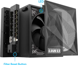 Lian Li EG1350P EDGE Platinum V2 1350W 80 Plus Platinum PSU with EDGE Hub ADV – Black, UK, New Launch