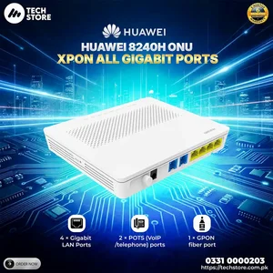 Huawei HC8245H GPON Fiber Router Dual Band WiFi ONT Gigabit Optical Network Terminal for PTCL Flash Fiber