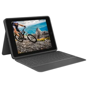 Logitech Rugged Folio Protective Keyboard Case for iPad 7th, 8th & 9th Generation – Smart Connector, Spill-Resistant Keys