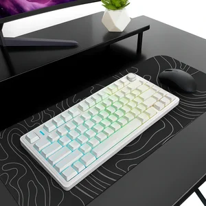 AULA F75 White Contour Star Vector Switch Tri-Mode Mechanical Gaming Keyboard - Wireless Hot-Swap RGB