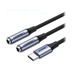 UGREEN 30732 USB-C to 3.5mm Dual Female Audio Adapter – Type-C to 3.5mm Headphone Splitter