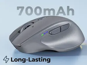 Meetion BTM007 Rechargeable Ergonomic Wireless Mouse – 2.4G + Dual Bluetooth, RGB, Up to 2400 DPI