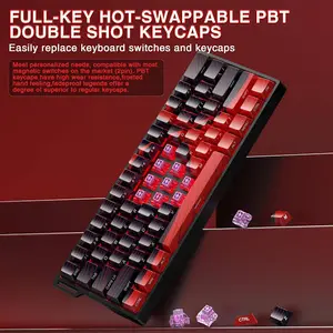 AULA Win60 HE MAX Black + Red Wing Chun Magnetic Switch Mechanical Gaming Keyboard