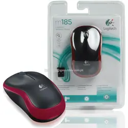 Logitech Wireless Mouse M185 - Red | Black