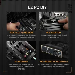 ASUS TUF Gaming B860M-Plus WiFi B860 LGA 1851 mATX Motherboard – DDR5, PCIe 5.0, WiFi 7, 12+1+2+1 Power Stages, Core Ultra Ready