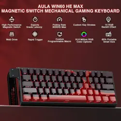 AULA WIN60 HE Max Magnetic Switch Wired 60% Mechanical Gaming Keyboard