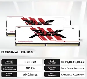 PUSKILL 32GB (2x16GB) DDR4 3200MHz Desktop RAM Kit with Cooling Heatsink