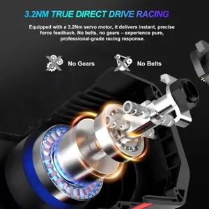 PXN V10 Ultra Racing Steering Wheel, 3.2Nm Direct Drive Servo Motor, Detachable 270mm Wheel Rim, PC PS4 Xbox One Xbox Series X|S
