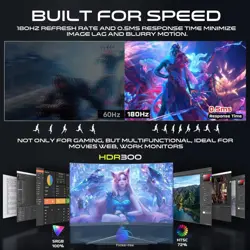 GAMEON GOC27Q180VA 27" QHD 180Hz Curved Gaming Monitor - 0.5ms, HDMI 2.1, PS5 & Xbox Ready