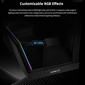Lian Li Vector V100 ATX Mid-Tower Case Dual Tempered Glass Black