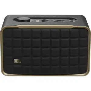 JBL Authentics 200 Smart Home Speaker | WiFi Bluetooth Voice Assistants, Retro Design, Multi-Room Playback, Automatic Self Tuning, Black JBLAUTH200BLKAS