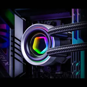 ID-COOLING FX360 INF Water Cooling System, 360mm Radiator, 3x120mm Fans, 300-2000rpm, ARGB, Max TDP 350W, LGA1851 115X 1200 1700 AM4 AM5, Black
