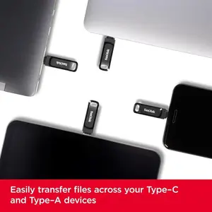 SanDisk Ultra Dual Drive Go 512GB USB Type-C OTG Flash Drive – USB 3.2 Gen 1 Dual USB-C & USB-A High-Speed 150MB/s Pen Drive for Phone & PC