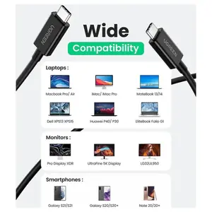 Ugreen 30389 Thunderbolt 4 USB-C To USB-C Cable 100W 40Gbps 0.8M