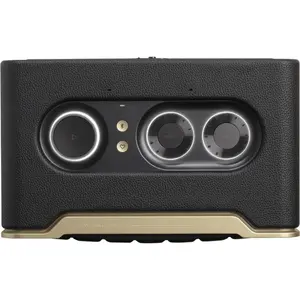 JBL Authentics 200 Smart Home Speaker | WiFi Bluetooth Voice Assistants, Retro Design, Multi-Room Playback, Automatic Self Tuning, Black JBLAUTH200BLKAS