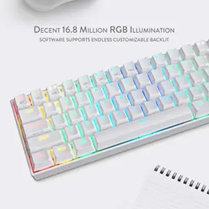 Redragon K530W RGB Draconic Wireless Mechanical Gaming Keyboard with Red Switches - White / Black