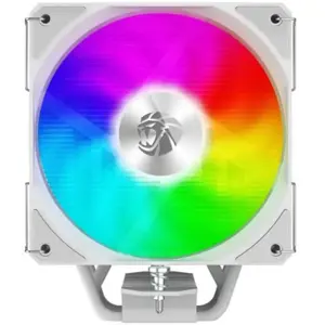 GameMax Sigma 520 Digital WH Tower CPU Air Cooler, 4 Heat Pipes, ARGB Lighting, Digital Temp Display, 220W TDP, Supports Intel Gen12,13 and AMD, White