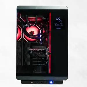 CrystalX CyberVision U600B-N Mid Tower ATX Gaming Case Black