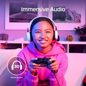 HyperX Cloud Mini Wireless Gaming Headset for Kids - Black, Lightweight, Adjustable, Multi-Platform
