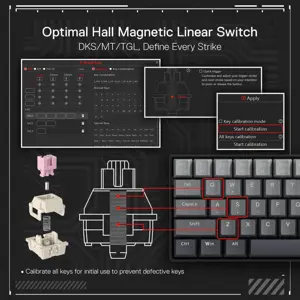 Redragon K617 FIZZ 60% Rapid Trigger Wired Magnetic Switch Gaming Keyboard