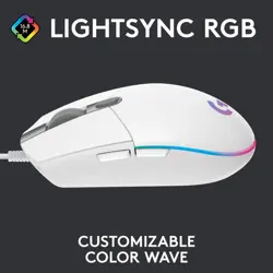 Logitech G102 Lightsync Gaming Mouse | White