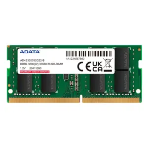 ADATA Premier 16GB DDR4 3200MHz SO-DIMM Laptop Memory Single 1x16GB Module, CL22, 1.2V