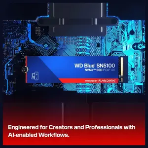 WD Blue SN5100 500GB NVMe M.2 2280 PCIe Gen 4.0 SSD WDS500G5B0E – Up to 6,600MB/s