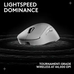 Logitech G PRO X SUPERLIGHT 2 DEX LIGHTSPEED Wireless Gaming Mouse 60g, 5 Programmable Buttons, 44k DPI Sensor, 8K Polling, USB-C Charging, White 910-007366