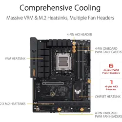 ASUS TUF Gaming B650-Plus WiFi AMD B650 AM5 ATX Motherboard – DDR5, PCIe 5.0, 14+2 Power Stages, WiFi 6, USB4, Aura Sync