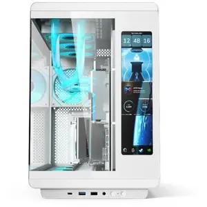 Acer U600 Mid Tower Casing White - Built-in LED Display, 4 Pre-installed Fans