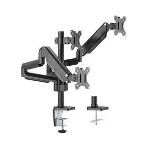 Twisted Minds Premium Triple Monitors Aluminum Pole Mounted Gas Spring Monitor Arm – TM-26-C018P