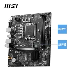MSI PRO B760M-E DDR4 Intel LGA1700 microATX Motherboard - PCIe 4.0, M.2 NVMe, 12th/13th/14th Gen Ready