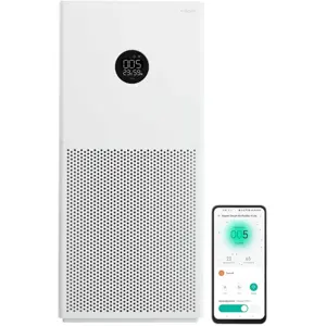 Xiaomi 4 Lite Smart Air Purifier, AQI Display, HEPA and Carbon Filter, 99.99% Virus Dust and Odor Trap, Up To 462Sq ft Coverage, App Control, RoHS and Allergy Care Certified, Alexa and GA