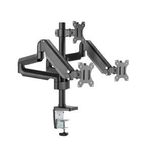 Twisted Minds Premium Triple Monitors Aluminum Pole Mounted Gas Spring Monitor Arm – TM-26-C018P