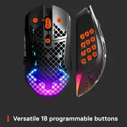 SteelSeries Aerox 9 Wireless Ultra-Lightweight MMO / MOBA Gaming Mouse