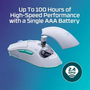 HyperX Pulsefire Haste 2 Core Wireless Gaming Mouse Dual Wireless, Custom Core Sensor, Lightweight, Long Battery Life, White 8R2E7AA