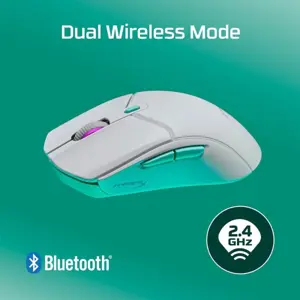 HyperX Pulsefire Haste 2 Core Wireless Gaming Mouse Dual Wireless, Custom Core Sensor, Lightweight, Long Battery Life, White 8R2E7AA