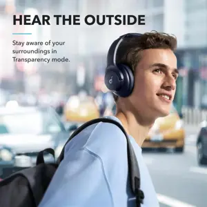 Soundcore by Anker Q20i Hybrid Active Noise Cancelling Headphones – Wireless Over-Ear Bluetooth, Hi-Res Audio, 40-Hour ANC Playtime (Blue)