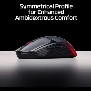 HyperX Pulsefire Fuse Wireless Gaming Mouse Ergonomic, 12k Sensor, Lightweight 75g, Dual Wireless, Up To 85h Battery, Black A1KY6AA
