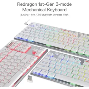 Redragon K621 Horus Pro TKL Wireless RGB Mechanical Gaming Keyboard - White