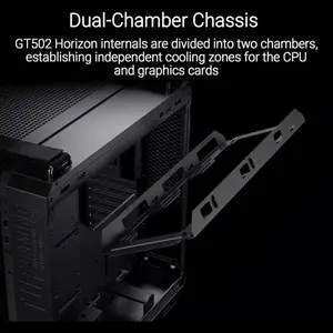 ASUS TUF Gaming GT502 Horizon ATX Mid-Tower Case Black Panoramic Tempered Glass