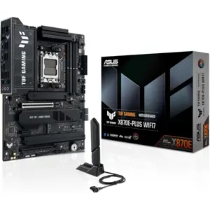 ASUS TUF GAMING X870E-PLUS WIFI7 AMD AM5 Motherboard – 16+2+1 80A Power Stages, DDR5 8000MT/s, PCIe 5.0, USB4 40Gbps, WiFi 7