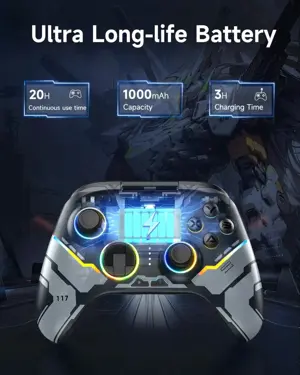 EasySMX X15 Black PC Controller - Enhanced Wireless Bluetooth Gaming Controller