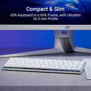 ASUS ROG Falchion RX Low Profile 65% Wireless Gaming Keyboard - ROG RX Low-Profile Red Switches, Tri-Mode (SpeedNova), Dampening Foam, Touch Panel, macOS/PC