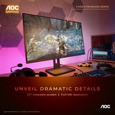 AOC 27G15N 27" FHD Gaming Monitor 180Hz VA 1ms HDR10 – Adaptive-Sync for PC, PS5 & Xbox