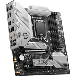 MSI B760M Project Zero Intel DDR5 microATX Motherboard - Back-Connect Design, LGA1700, PCIe 5.0, WiFi 6E