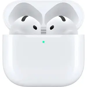 Apple AirPods 4 Wireless Earbuds, Bluetooth, H2 Chip, Personalized Spatial Audio, USB-C Charging Case, Up To 30H Battery, Sweat and Water Resistant, MXP63LL/A