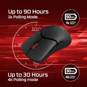 HyperX Pulsefire Saga Pro Wireless Gaming Mouse Modular Shell, 4k Polling Rate, Optical Switches, Up To 90h Battery, Black A2PB2AA